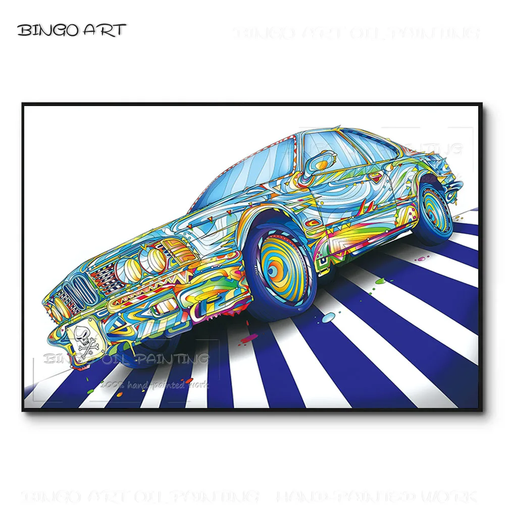 Картина маслом на холсте автомобиль высокие навыки ручная роспись современная