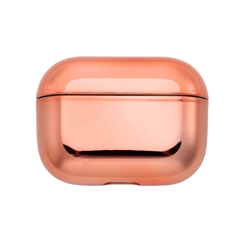 Rose Gold Ojeleye Жесткий ПК милый чехол для наушников для AirPods Pro Чехол покрытие PC чехол для Apple Airpods Pro 3 беспроводные наушники зарядная коробка - Цвет: Rose Gold