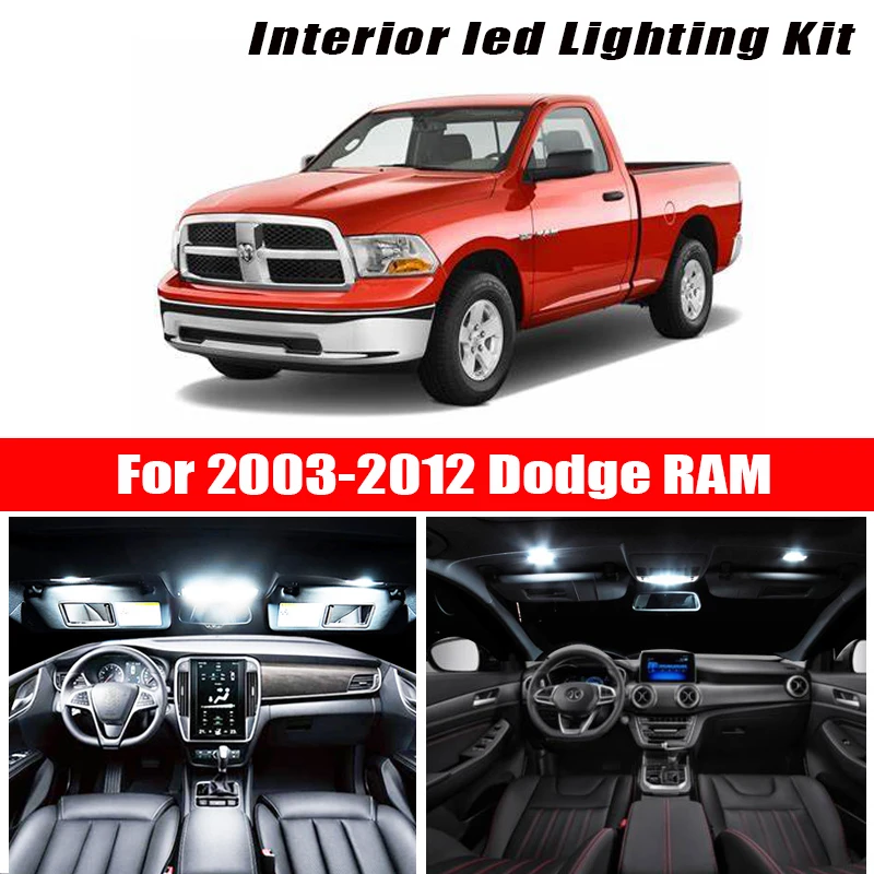 Белый автомобильный светильник Dodge RAM светодиодный для чтения без ошибок Canbus 2003