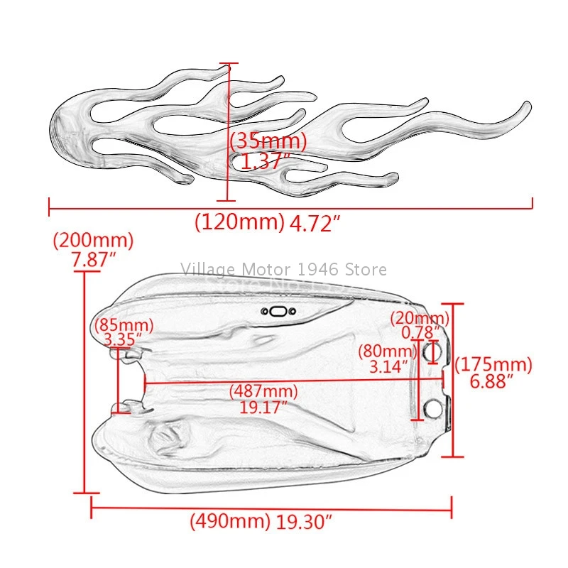 Винтажный металлический масляный бокс для мотоцикла 9л/2 4 галлонов топливного
