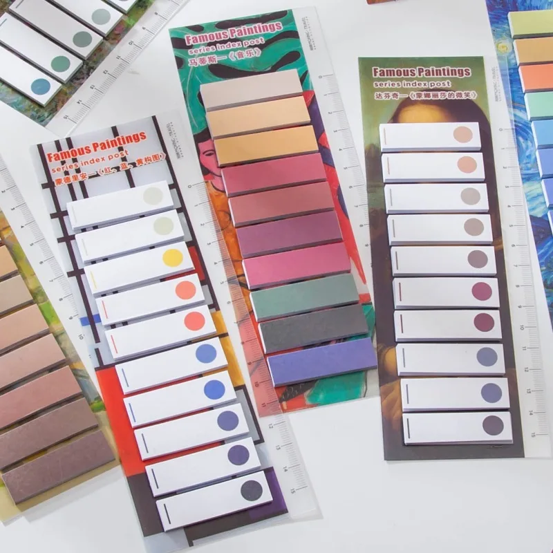 

150 Sheets Famous Paingting Sticker Bookmark Marker Memo Flags Index Tab Sticky Notes
