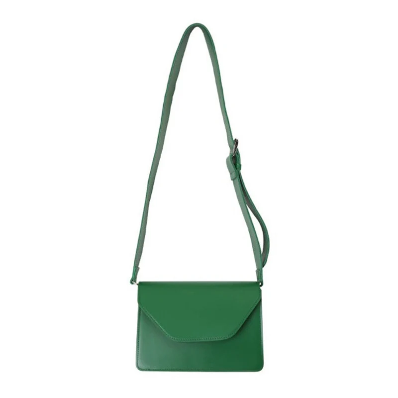

Summer New Women Handbag Korean Simple Shoulder Bag Casual PU Design Wide Shoulder Strap Small Square Bag Hot Wild Messenger Bag