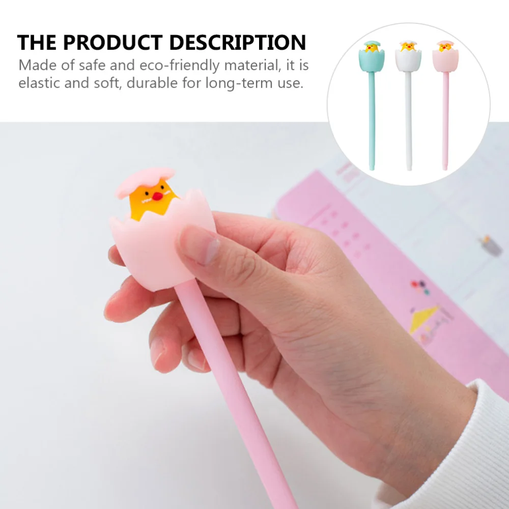 

3pcs Eggshell Squeeze Pens Cartoon Writing Pen for Kids Children