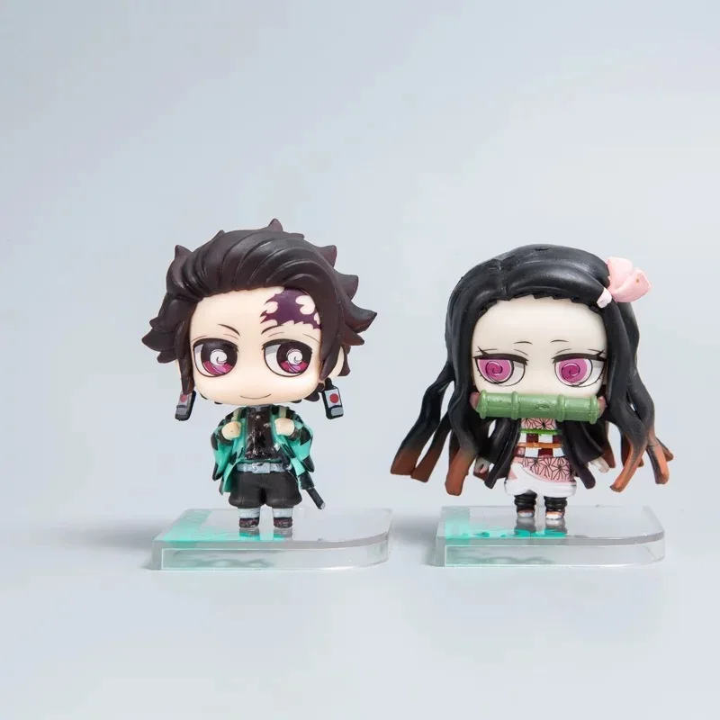 2 шт./компл. аниме Demon Slayer Kamado Tanjirou Nezuko Kimetsu No Yaiba Q Posket ПВХ фигурка модель игрушки