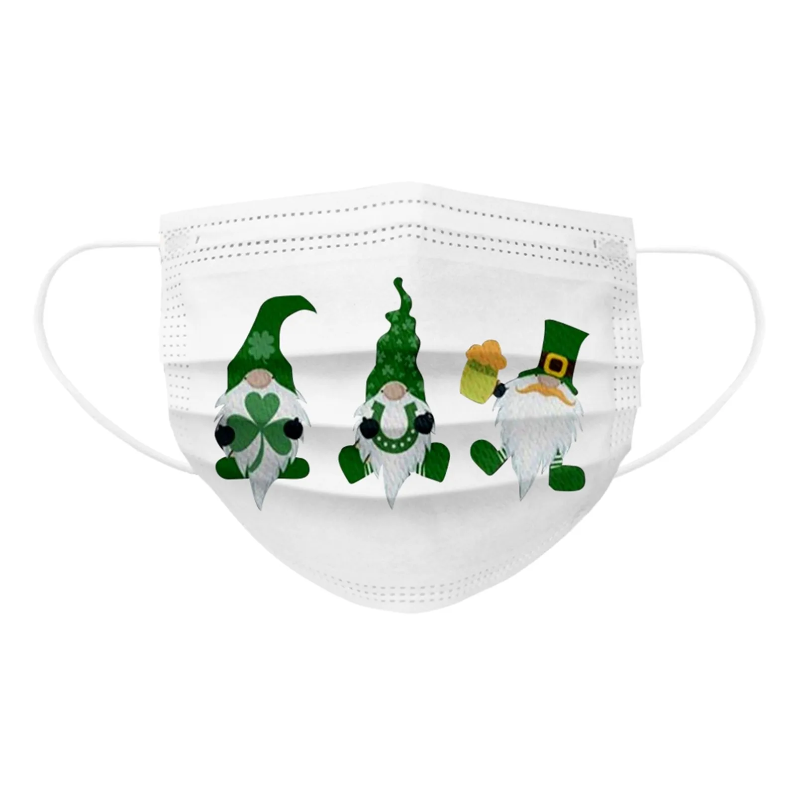 

St. Patrick's Day Printed Mascarillas Cute Face Mask Disposable Adult Filters Facial Masks Mouth Mask Masque Cartoon Mouth Caps