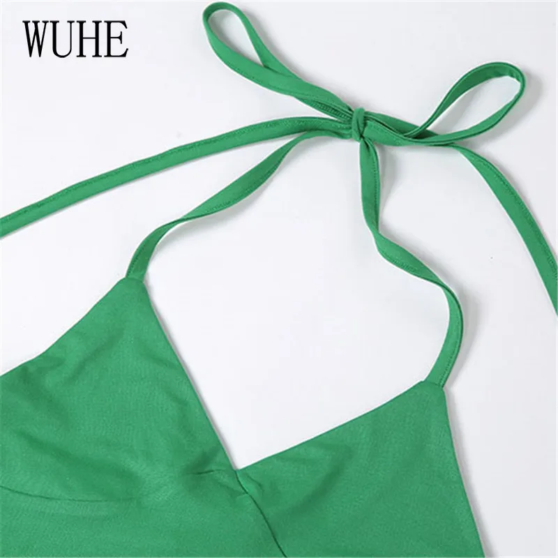 

WUHE Casual Party Outfits Summer Holiday Halter Sleeveless Breast Wrap Top and Irregular Skirts Women Nightclub Streetwear 2 Set