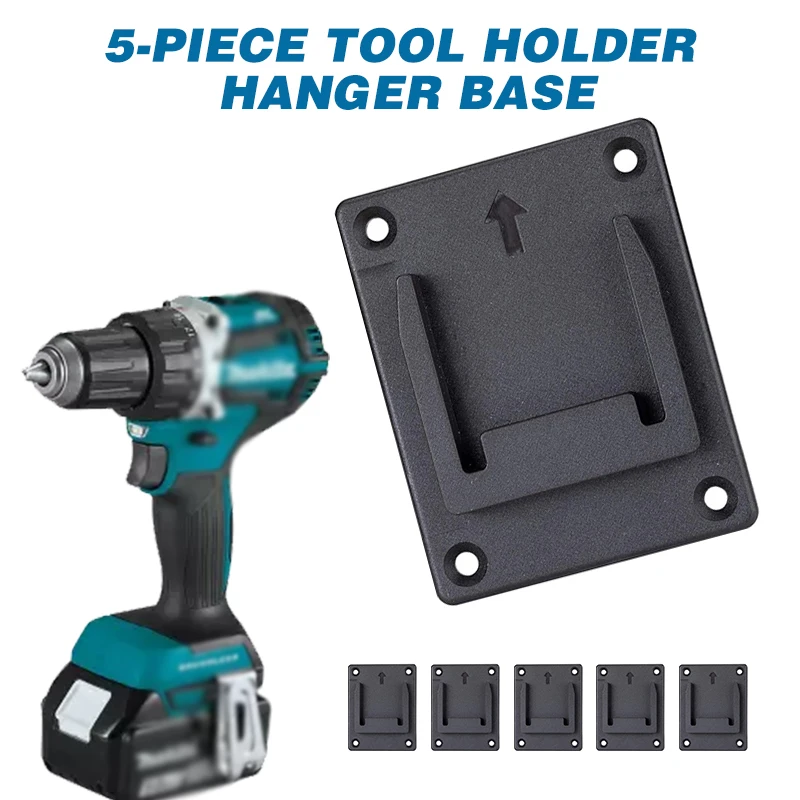 

5Pcs Machine Holder Hanger Dock Wall Mount Storage ABS Metal Fixing Device Electric Tools Fit for 18V Cordless Drill Accessories