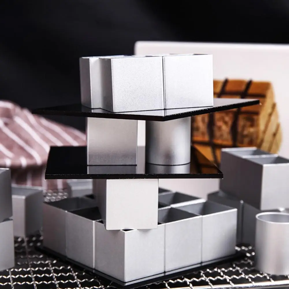 

Easy Clean 1 Set Durable Biscuit Baking Mousse Ring Stainless Steel Mousse Mould Oven Safe Baking Accessories