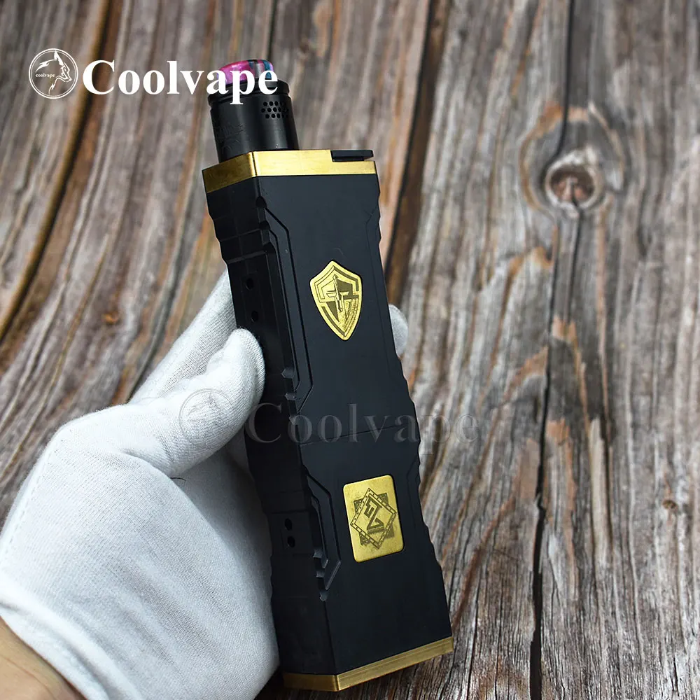 Coolvape knight mod kit подходит для 4*18650 Аккумуляторный механический мод e-cigarette Brass PEI