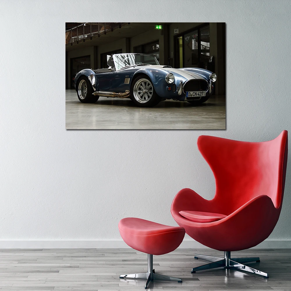 Классический автомобильный постер Shelby Cobra 427 холст ткань печать на ткани живопись