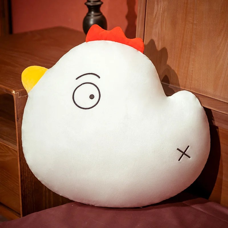 

White Fat Chicken Plush Toy Super Soft Stuffed Cushions Cartoon Animal Plushies Pillow Kawaii Companion Lazy Sofa Christmas Gift