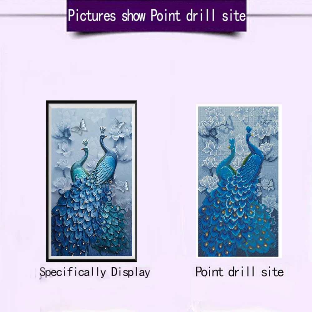 Павлин Полный алмаз живопись 5D DIY свадебное украшение алмазные картины Вышивка