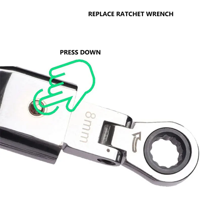 Портативный Трещоточный ключ 72 дюйма вращающаяся головка сменный