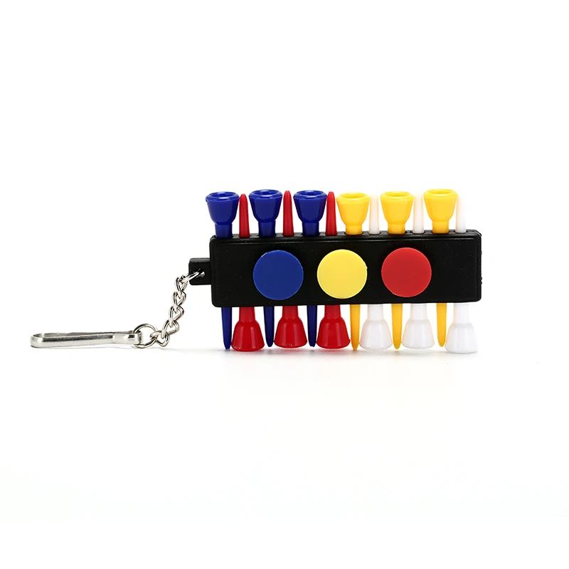 

1PC Activing Plastic Golf Tee Holder Carrier With 12 Golf Tees And 3 Plastic Ball Markers Length 5.5cm Ball Marker 1.7*1.2cm