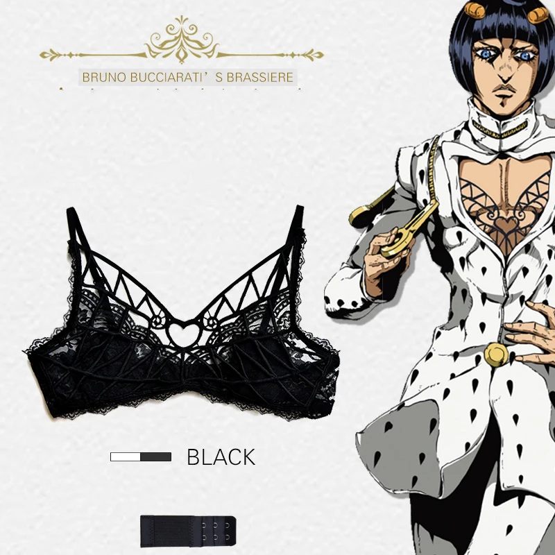 

Anime JoJo5 JoJo's Bizarre Adventure Cosplay Costume Golden Wind Bruno Bucciarati Lingerie Transparent Bra Lace Underwear Gifts