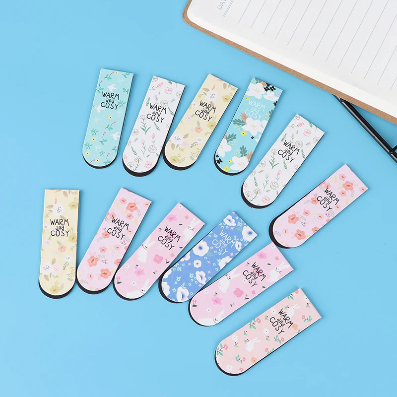 6 шт./компл. Цветной цветы магнитные закладки канцелярские принадлежности