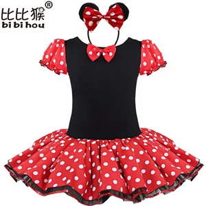 Косплей на Хэллоуин, платье-пачка в горошек для маленьких девочек, нарядный костюм для девочек на Рождество, день рождения, детское платье