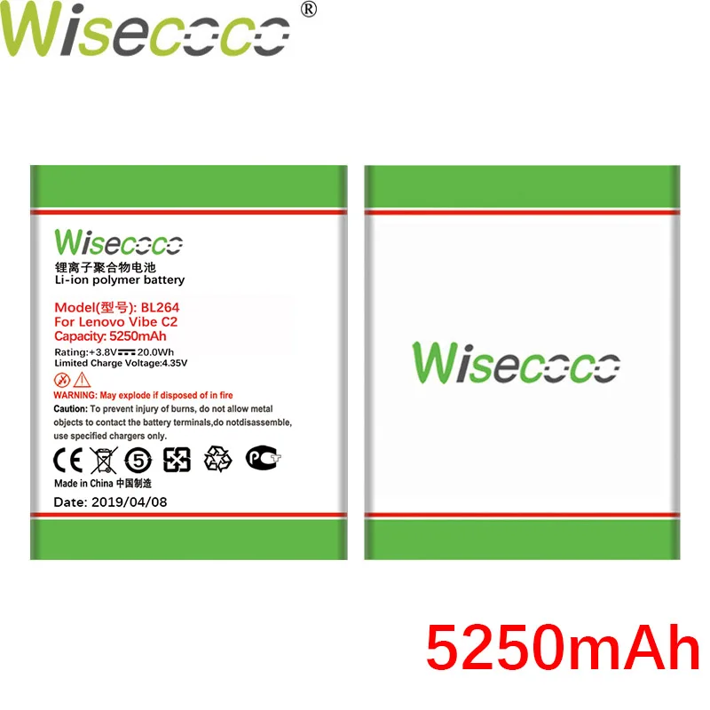WISECOCO аккумулятор 3500 мАч BL264 для lenovo Vibe C2 power Pro Smart Mobile phone с номером отслеживания