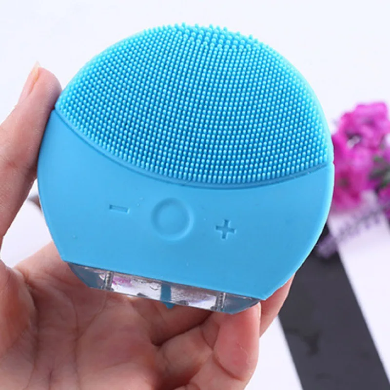 

Electric Face Cleaning Brush Silicone Sonic Facial Cleanser Waterproof Face Massager Device Soft Pores Blackhead Deep Wash