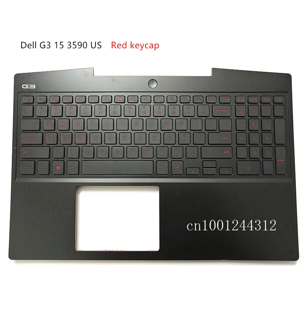 

New Original For Dell G3 15 3590 US Palmrest Upper Case Keyboard Bezel Cover Red keycap