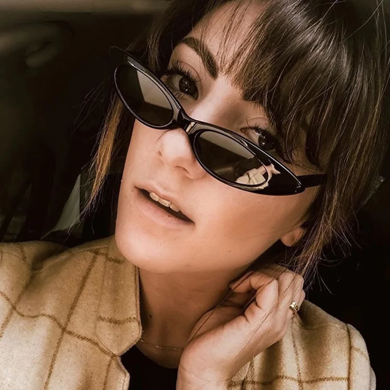 

Punk Cat Eye Sunglasses Women Vintage Small Oval Lens Sun Glasses Female Brand Designer Leopard Shades Eyeglasses UV400