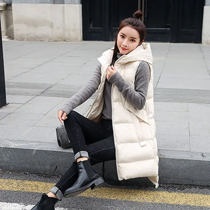 

New 2020 Autumn And Winter Women's Vest Loose Mid-Length Women's Waistcoat Large Size Women's Sleeveless Jacket