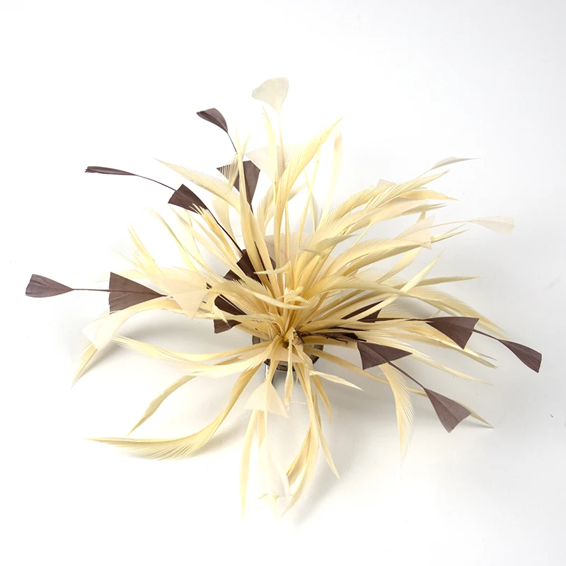 

Bridal Hair Pins Clip Accessory Feather/12 Petal/Feathers Headpiece with Flower 1 Piece Party/Evening /Horse Race Headpiece