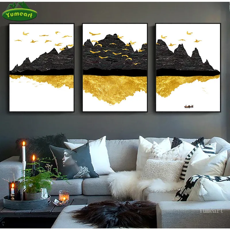 Креативные принты на холсте художественный Настенный декор абстрактная Черная