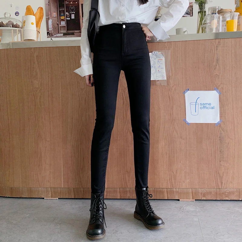 

Jeans For Women Skinny High Waist Women 2021 Slim Denim Pencil Pants Stretch Waist Slim Female Trousers Plus Size Spring Autumn