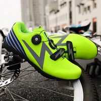 hot reflective green mens bicycle shoes spd cleat outdoor cycling shoes road women racing sneakers non slip bike sneakers %e2%80%8bmtb