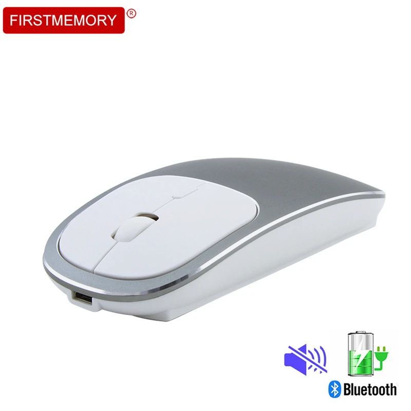 Беспроводная Bluetooth мышь бесшумная оптическая компьютерная 1600 dpi эргономичная