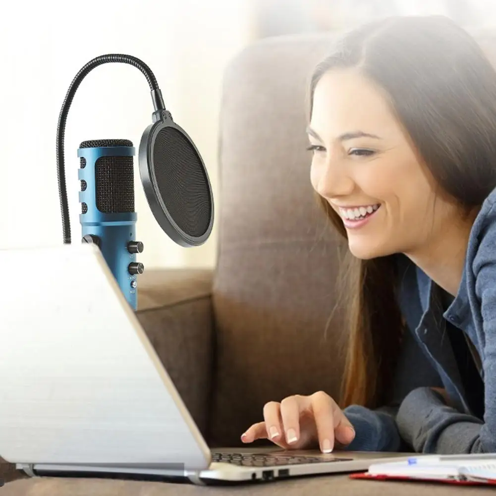 

Online Class Mic Conveniently Plug Play Ex-plosion-proof Sound Microphone Holder Built-in Noise Reduction Omnidirectional Mic