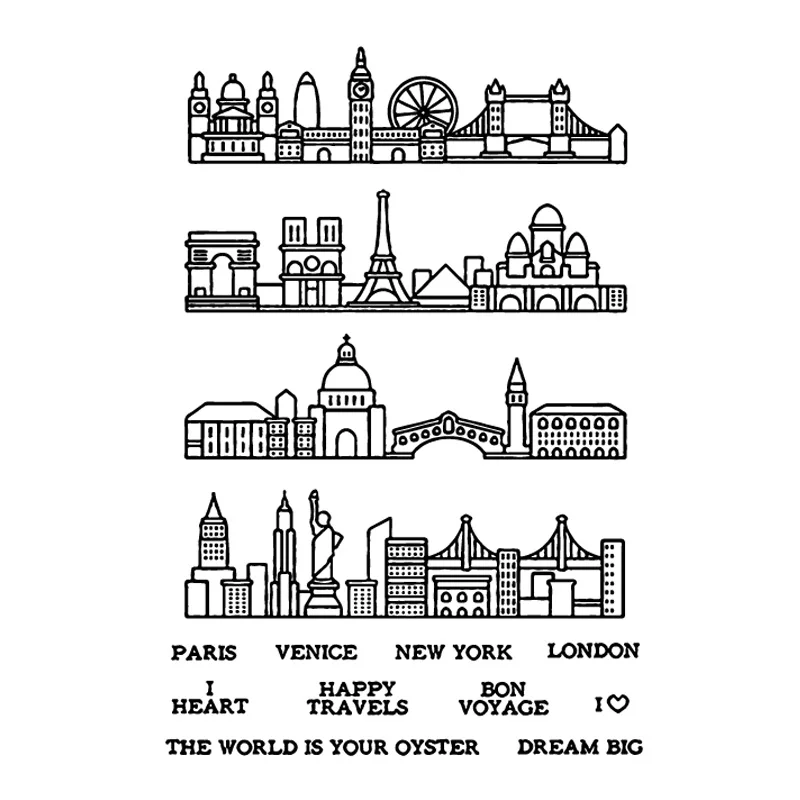 Набор штампов для скрапбукинга/фотоальбома набор рукоделия 10x15 см|Вырубные