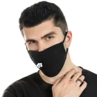 Черная маска черного цвета, многоразовая маска для лица, маска для взрослых на Хэллоуин, косплей, маска для рта, Пылезащитная моющаяся многоразовая маска, 1 шт.