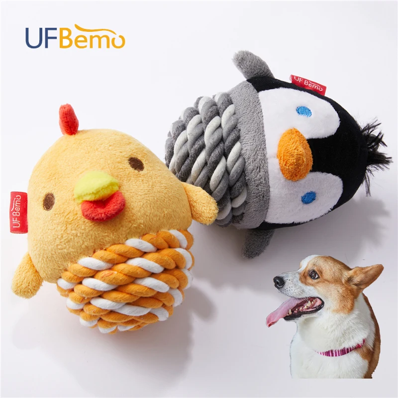 UFBemo игрушки для собак в виде птиц плюшевые устойчивые к жеванию пищащие