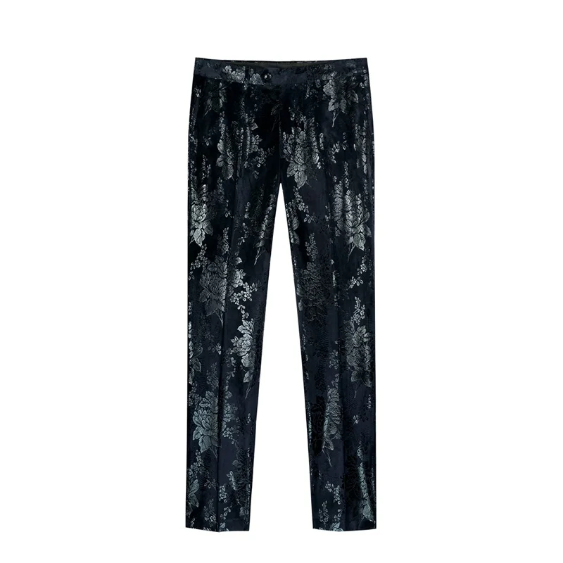 Мужские костюмы с плоским воротником yunклос ярким черным принтом Лидер продаж