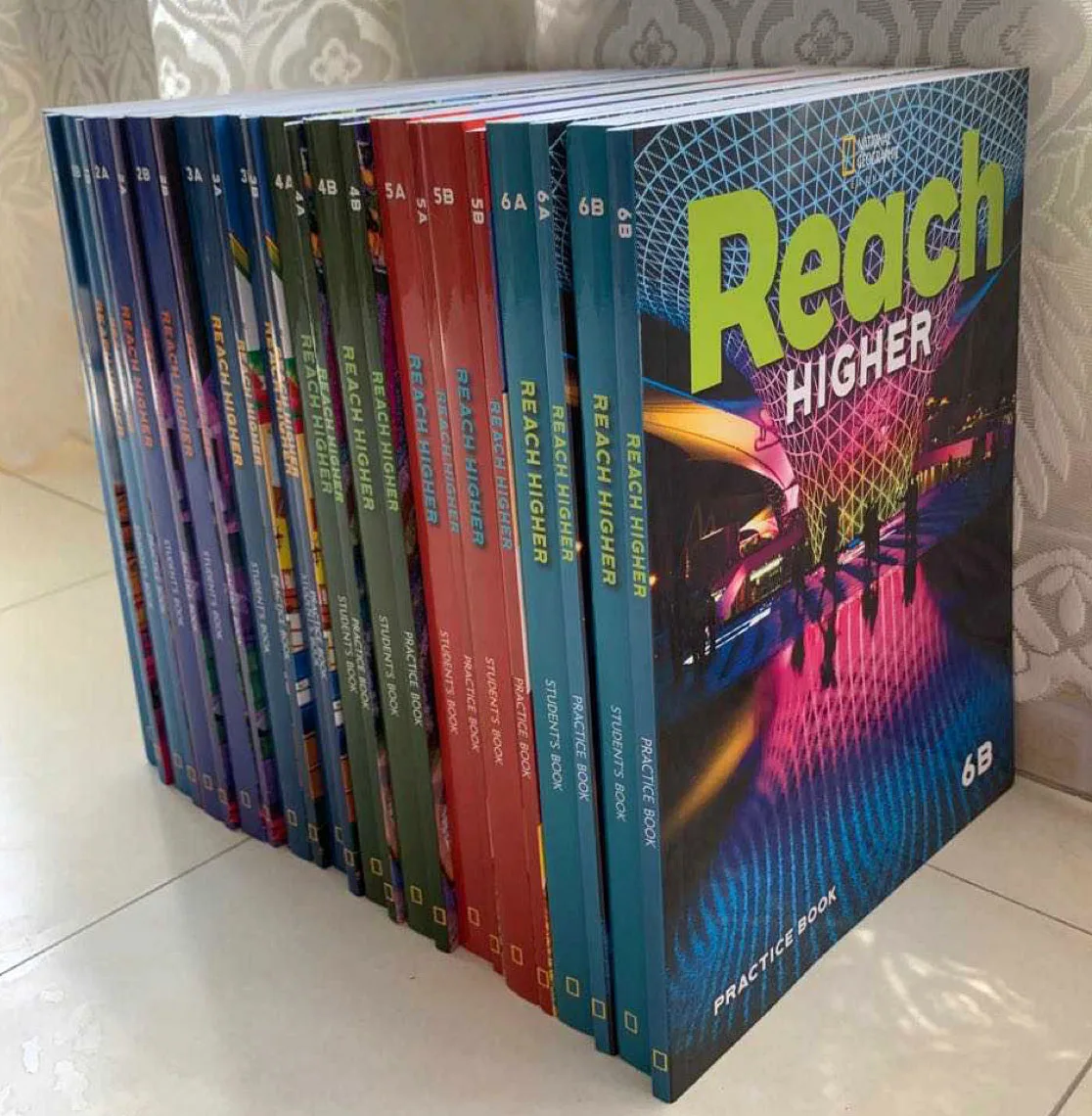 2 books American Reach higher English textbook + workbook For Students Grade 1/2/3/4/5/6 Nati Split sale