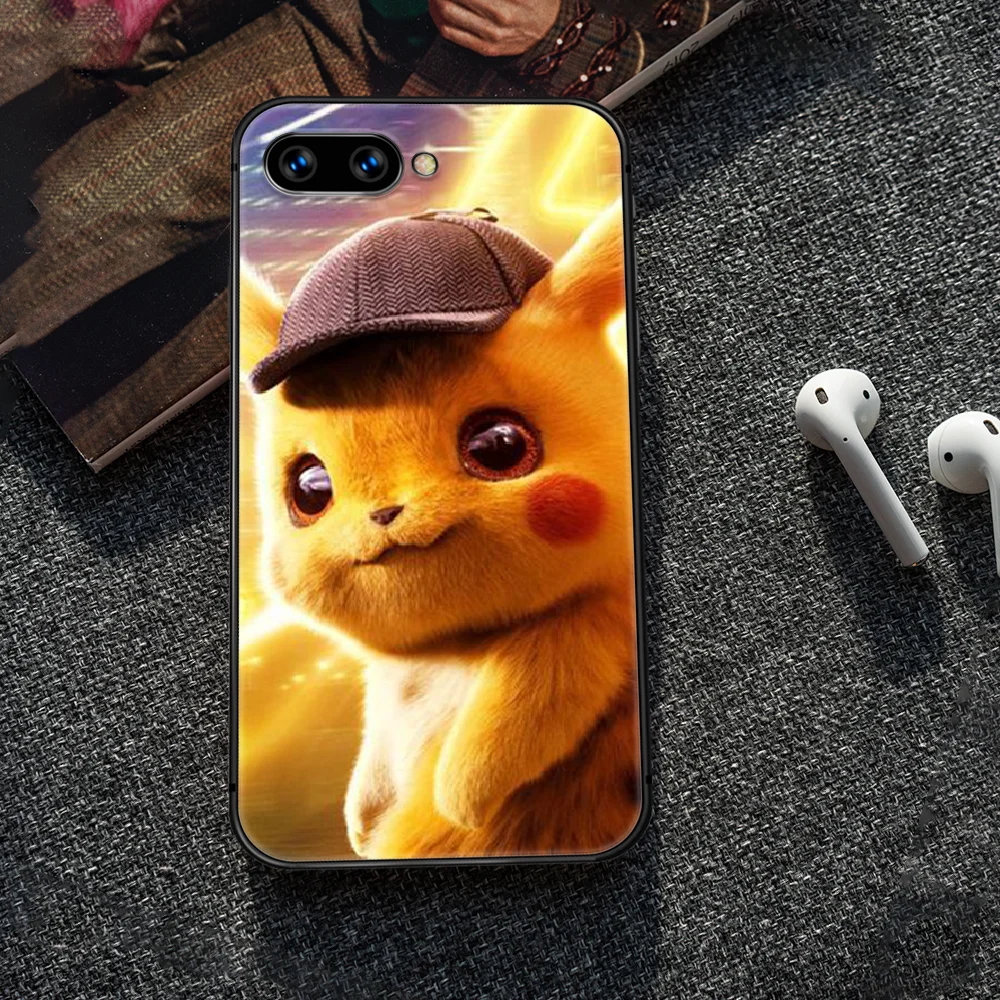 

Anime Cute pikachus Phone Case Cover Hull For HUAWEI honor 7a 8 8s 8a 8x 9 9x 10 20 i Lite Pro black Waterproof Trend Bumper