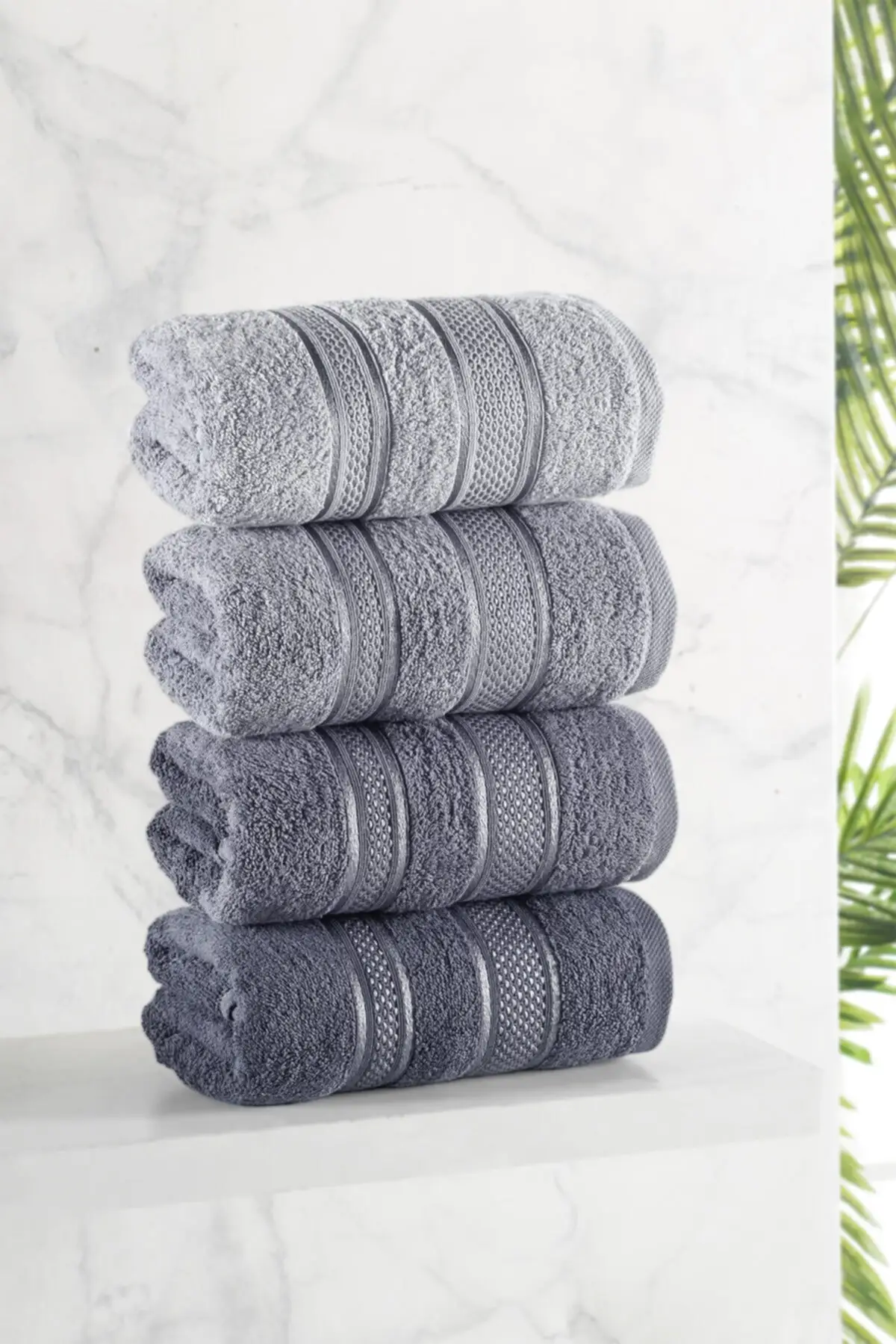 Harmony 100 Cotton Extra Soft Modern Towel Set Face Towel Solid Color Cotton Multi Hand Towel Gray Standard