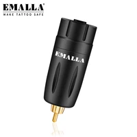 emalla 1pcs mini wireless tattoo machine power supply rca connection for permanent makeup rotary machine gun tattoo supplies
