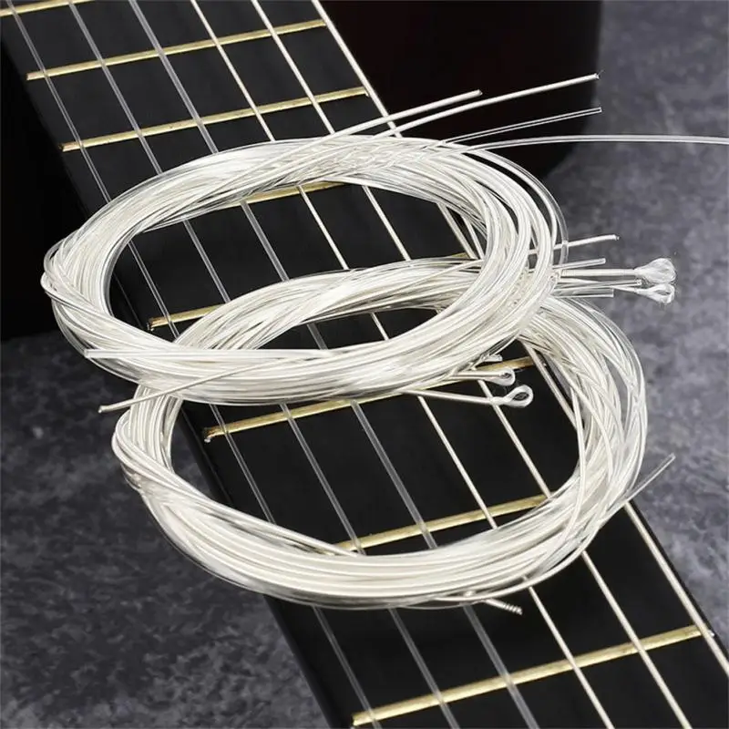  Струны для гитары 6 шт., классические нейлоновые классические струны с посеребренным покрытием, фабричные Оптовые струны, аксессуары д…