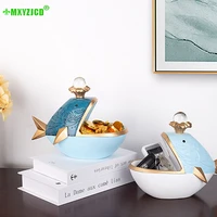 half handmade wine cabinet ornaments blue whale storage decoration bedroom resin crafts living room home furnishing accessories