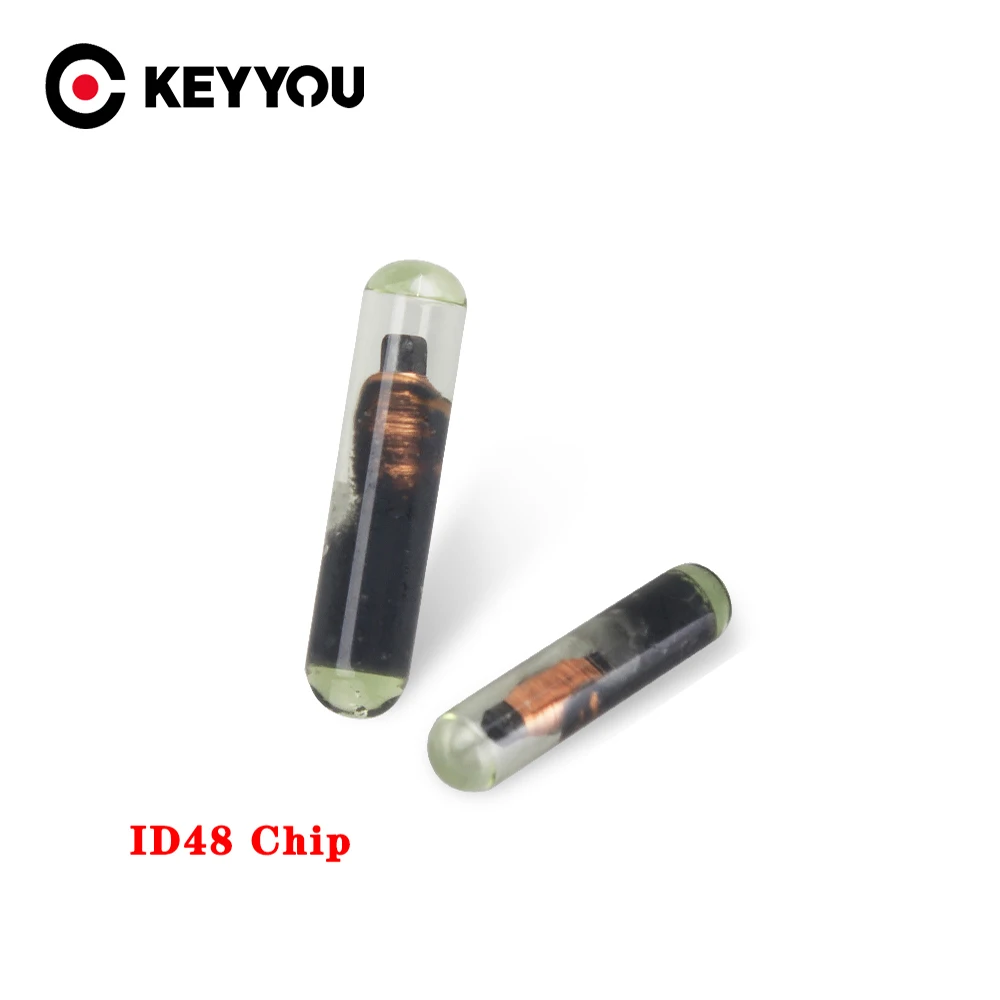 

KEYYOU 100x ID48 Chip Blank T6 Crypto Unlock Copy Car Key Glass Transponder Chip ID 48 Chip For Audi VW Skoda Seat Honda Porsche