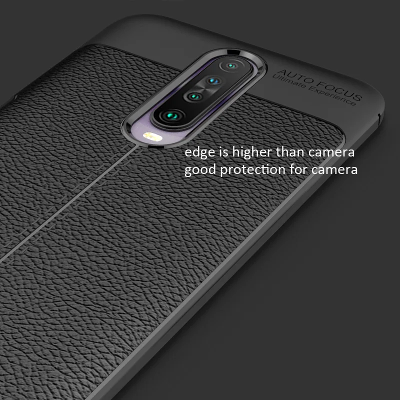 KEYSION противоударный чехол для Xiaomi Redmi K30 силиконовый Ltchi кожаный телефона с