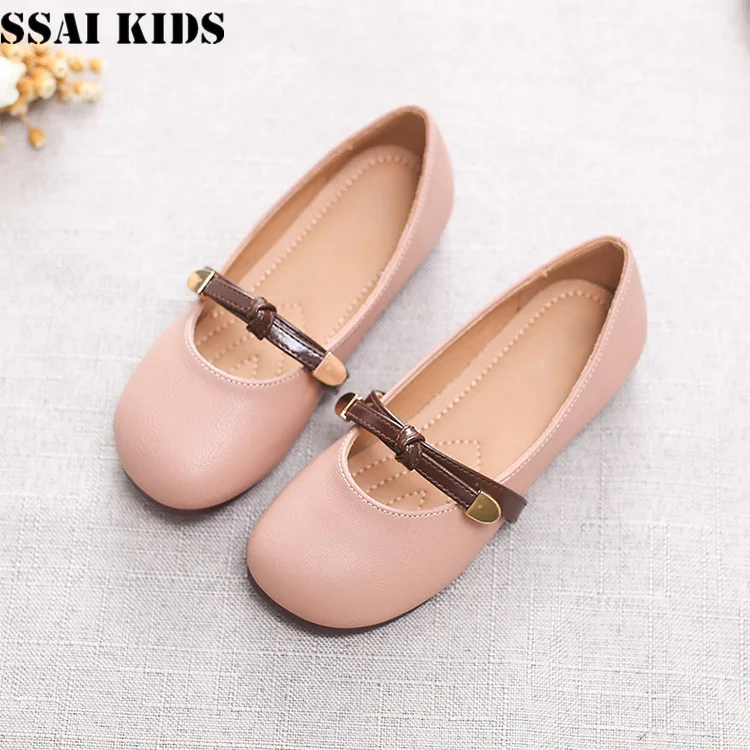

SSAI KIDS Kids Girls Leather Shoes New Shallow Mouth Baby Princess Flats Shoes Childrens Soft Bottom Mary Janes Shoes Loafers
