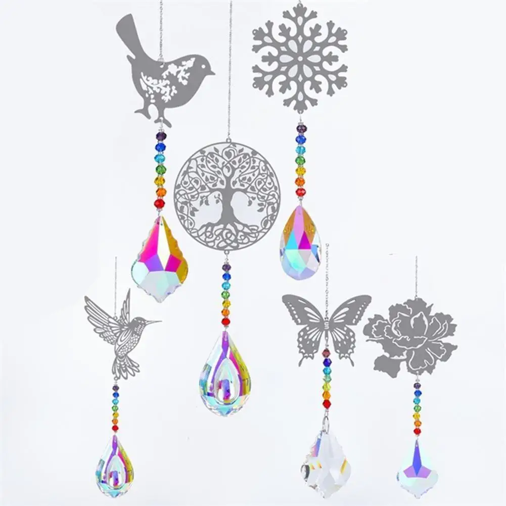 Хрустальные подвески 1 шт. призмы подвесная стеклянная люстра с узором Колибри