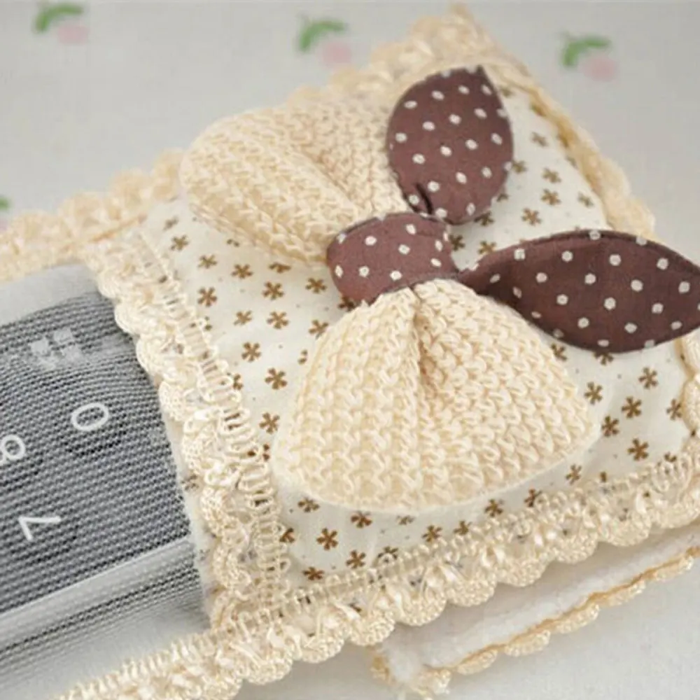 

3PCS Cover TV Air Condition Remote Controler Lace Fabric Bowknot Dust Protector