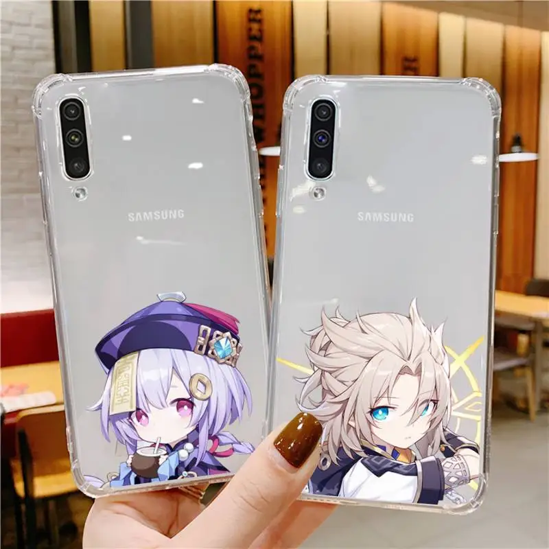 

Genshin impact cute cartoon Phone Case For Xiaomi Mi 11 Ultra Lite 10 Redmi Note 9 8 7 9a K30S K40 Pro Transparent Coque