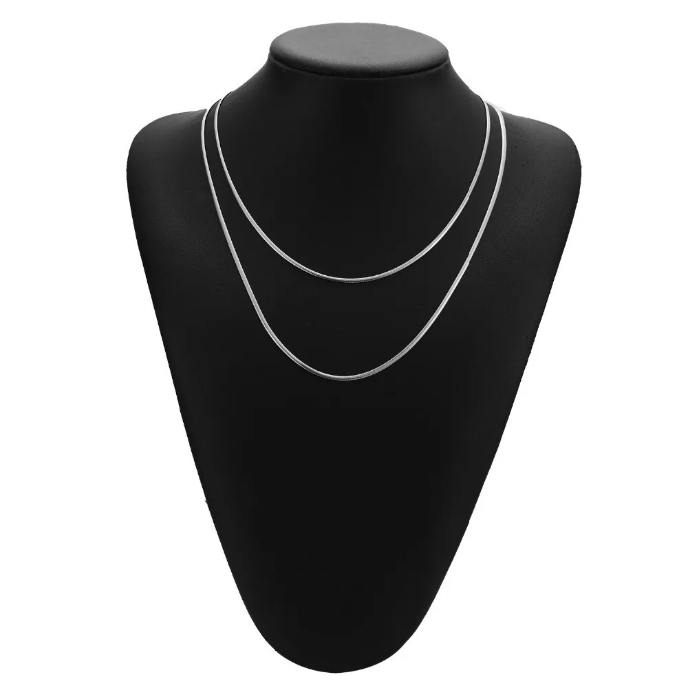 Цепочка змеиная тонкая из нержавеющей стали длина 50/60 см 2 1 мм|Цепочки| |