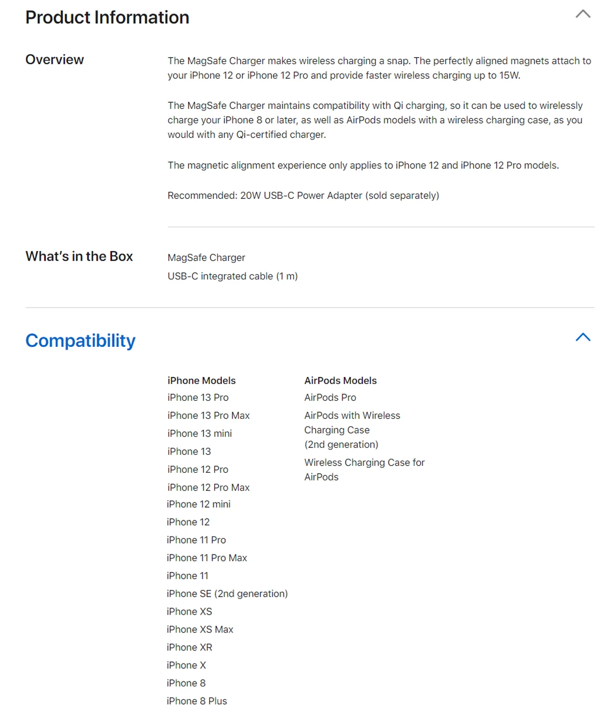 Оригинальное зарядное устройство Apple MAGSAFE с подлинной поддержкой для iPhone серии 13 |